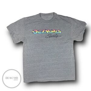 Olympia Sports Mens Logo T-shirt Size M/L Grey
